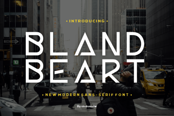 Bland Beart Sans Serif Font for Craft Creations