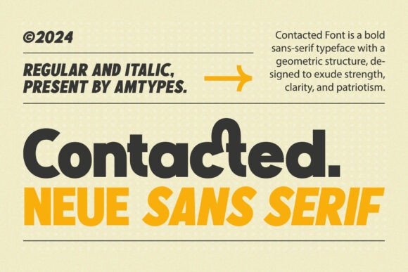 Contacted Font for Bold Digital Branding
