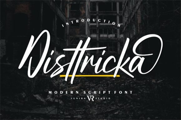 Disttricka: A Modern Handwritten Script Font for Web Design