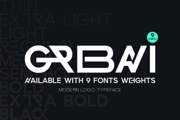 Grebavi Modern Logo Typeface for Clean Editorial Design