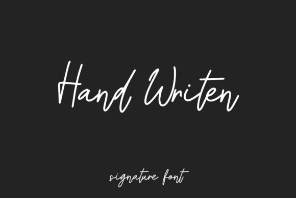 Hand Writen: A Script Font for Personalized Branding
