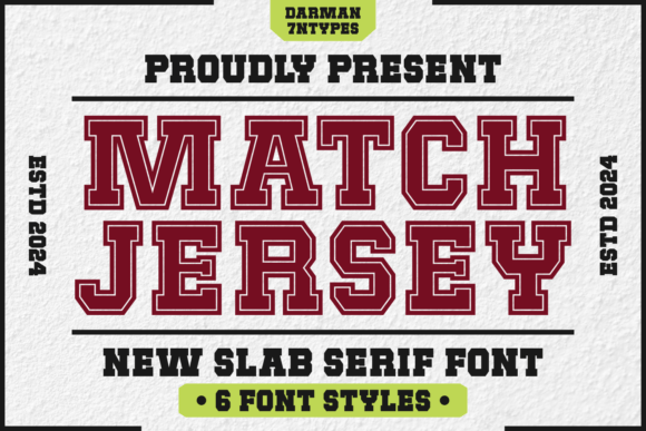 Match Jersey Font for Web Design