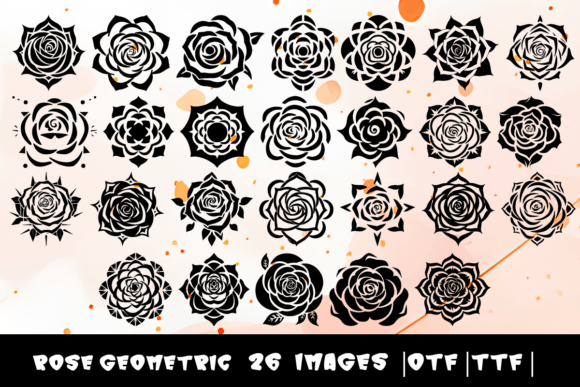 Rose Geometric Font for Modern Design