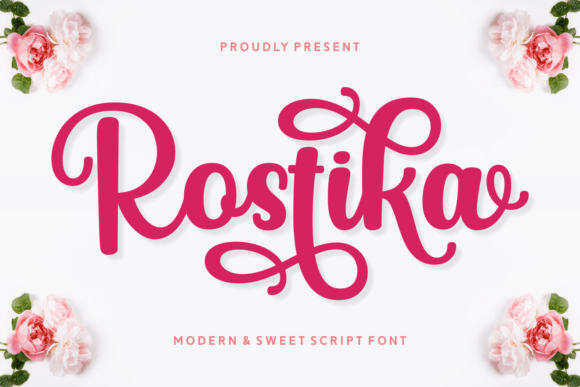 Rostika: A Modern Script Font for Editorial Design